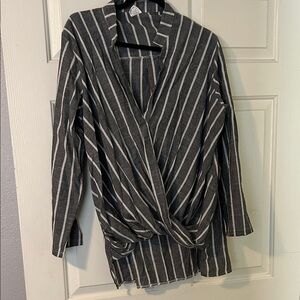 Striped Gray and White shirt